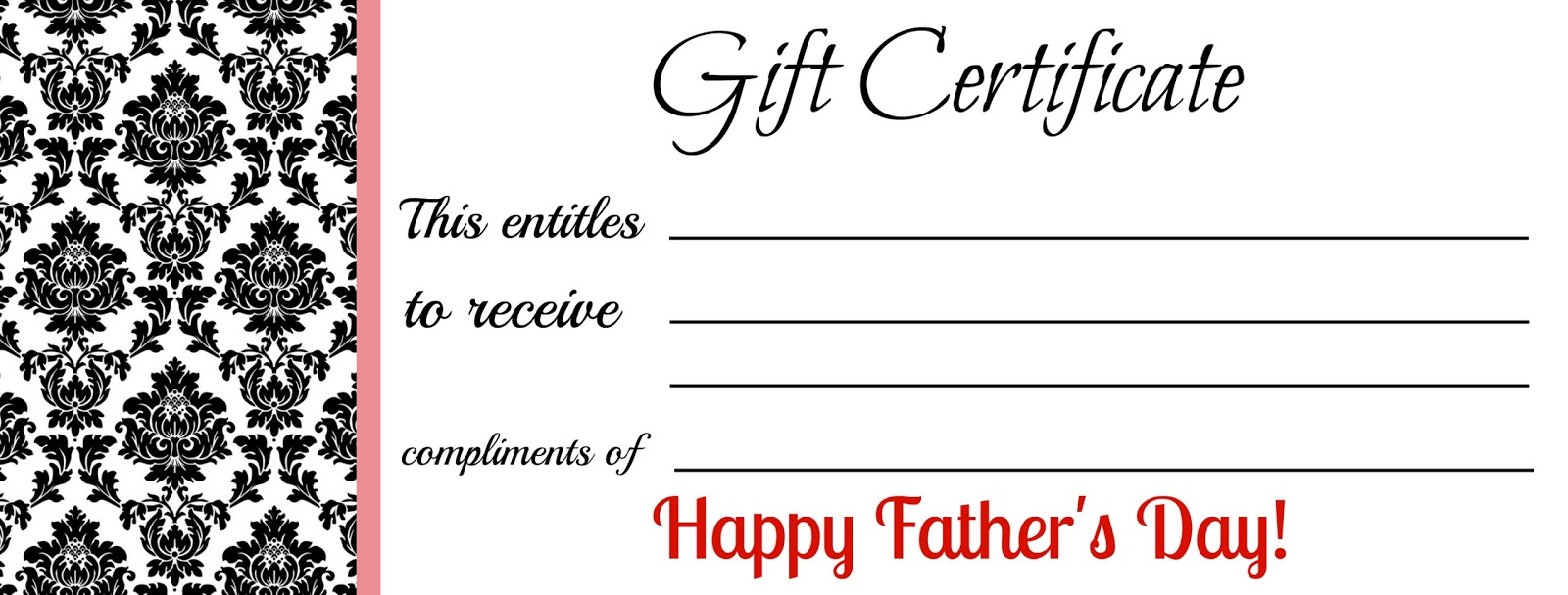 create my own gift certificate