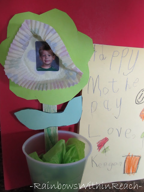 Mother's Day flower project, Mother's Day craft for children
