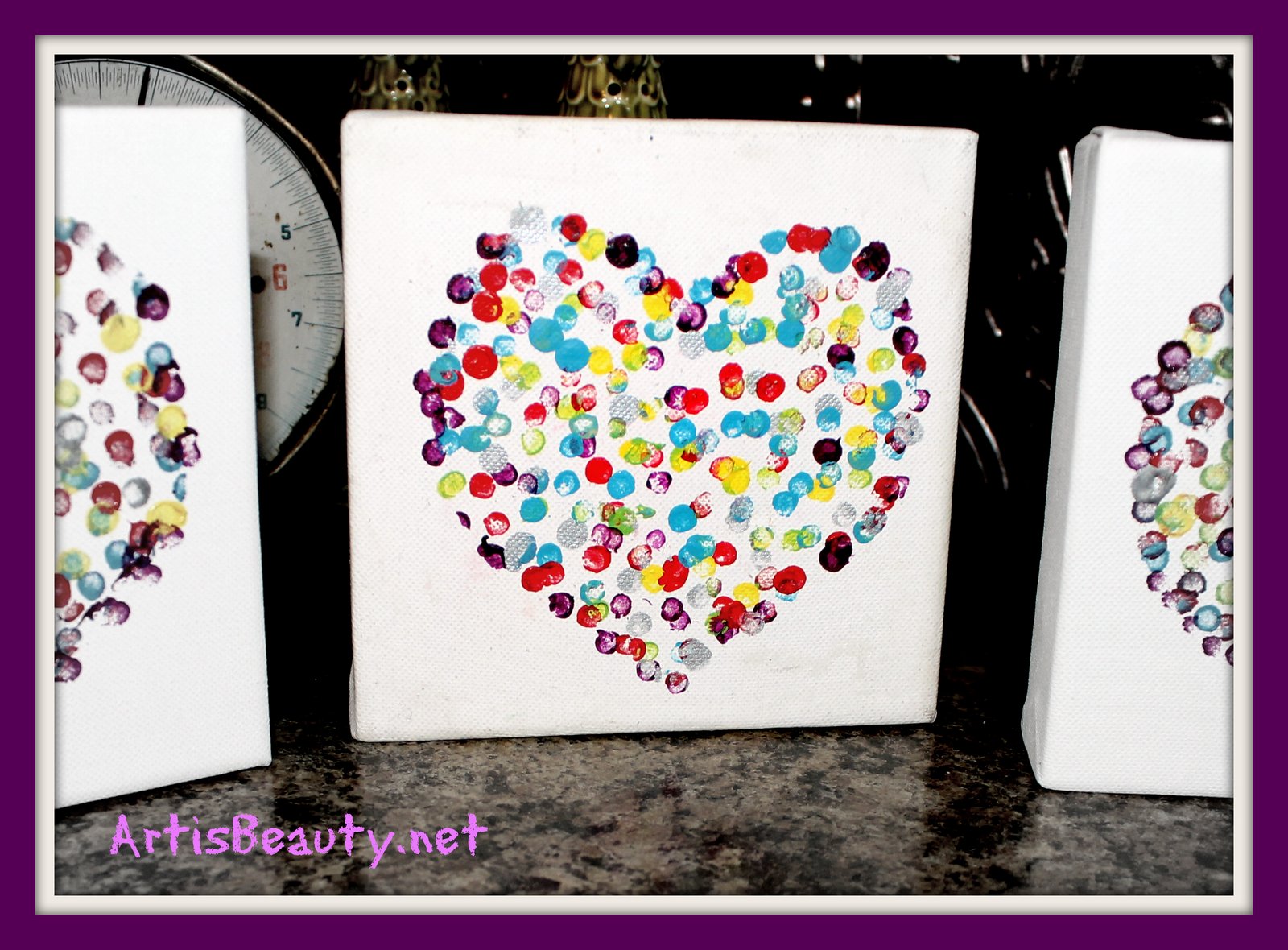 ART IS BEAUTY: Simple and Quick Valentines Q-tip Heart Art