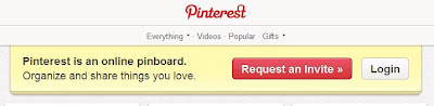 Pinterest request invite button