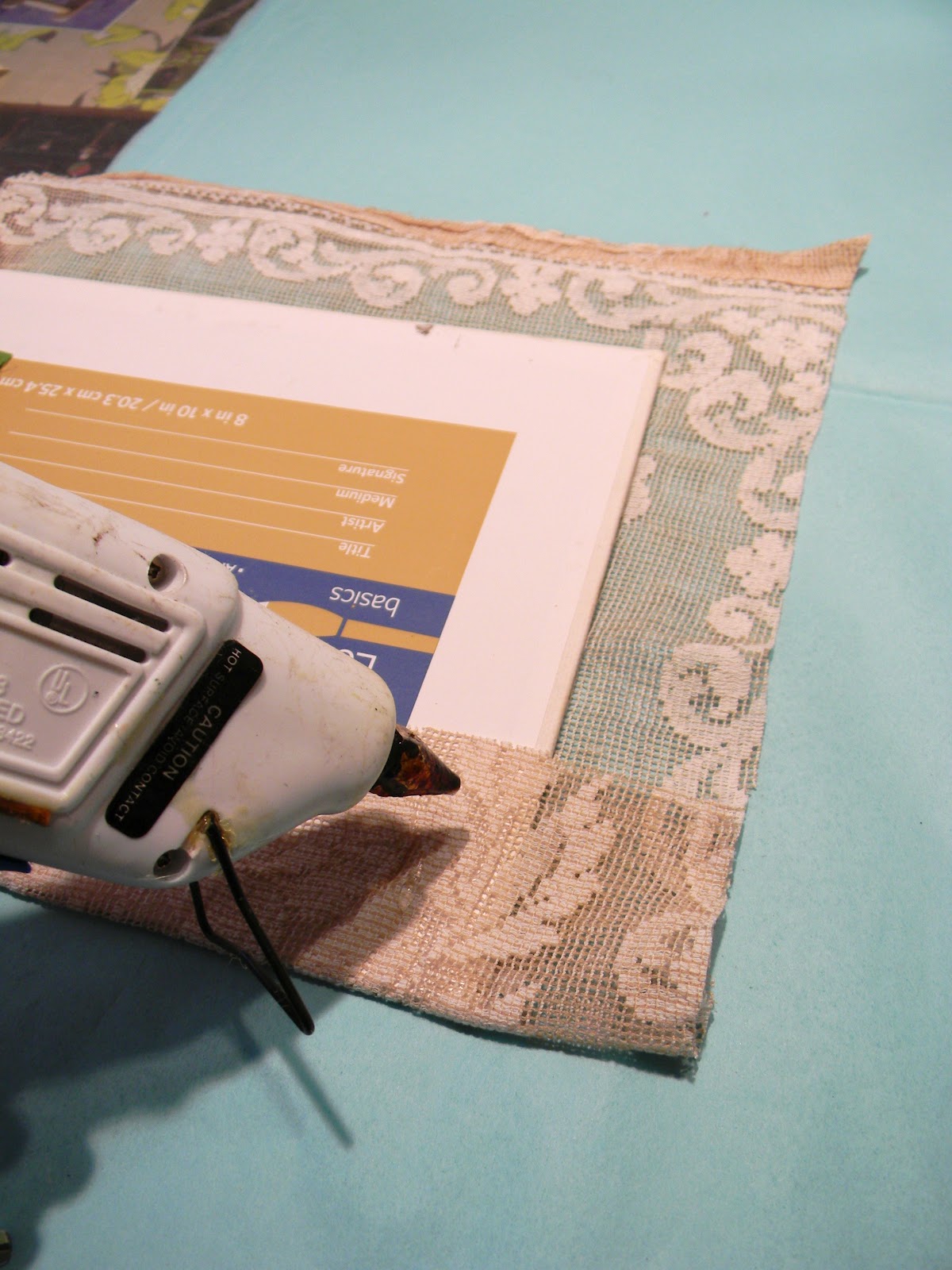 Everlasting Blooms DIY fabric covered canvas