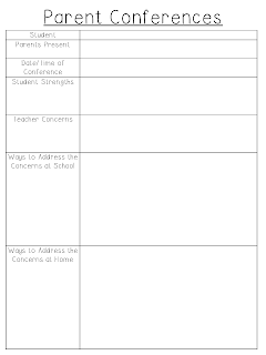 parent teacher conference notes template parent teacher conference notes template
