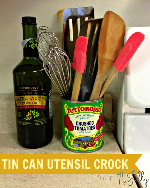 Tin Can Utensil Crock