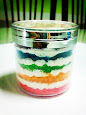 Rainbow cake in a jar