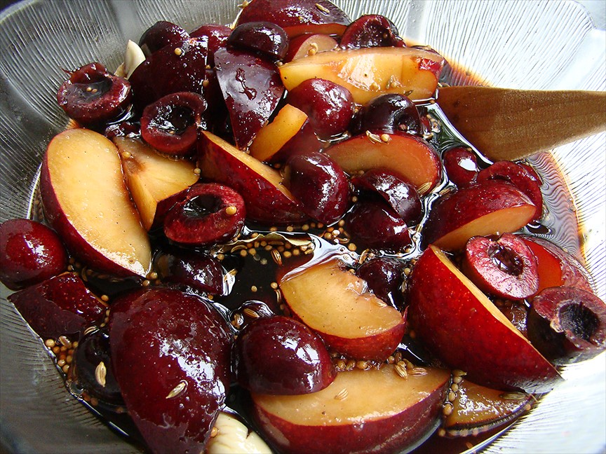 Cooking Gluten Free with Bea Sweet Pickled Plums and Cherries