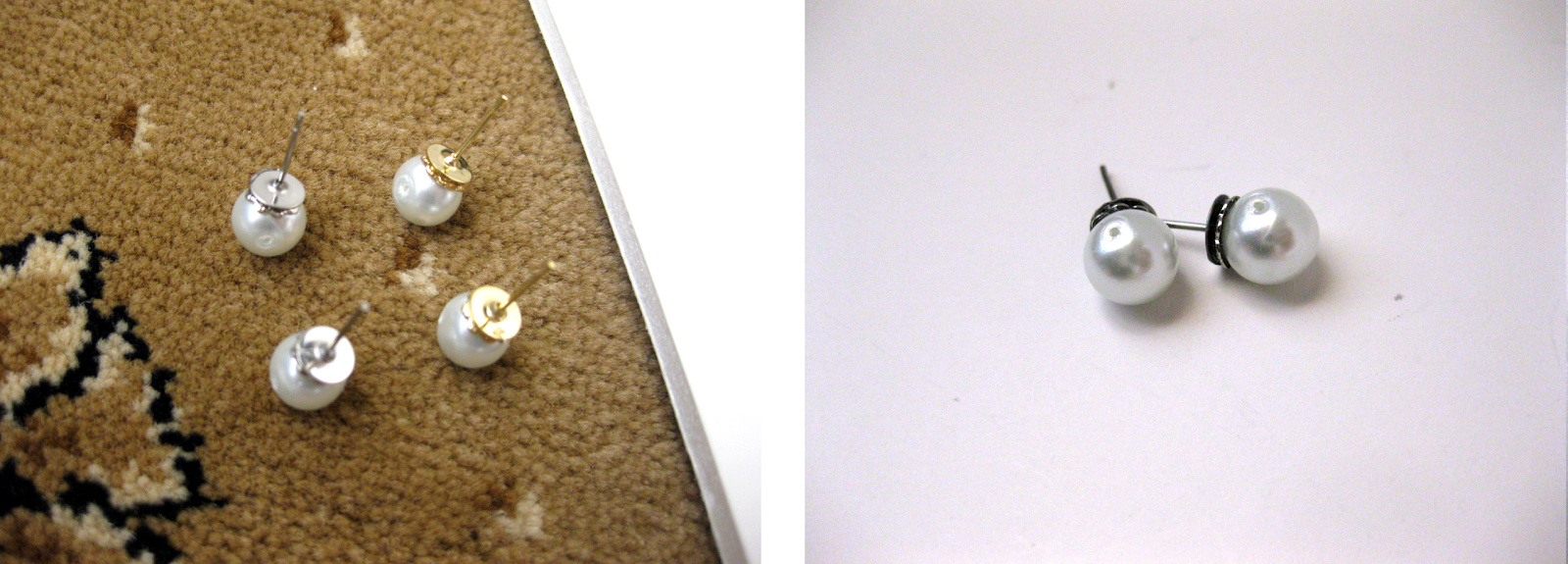 Cafe Craftea DIY Simple Pearl Studs