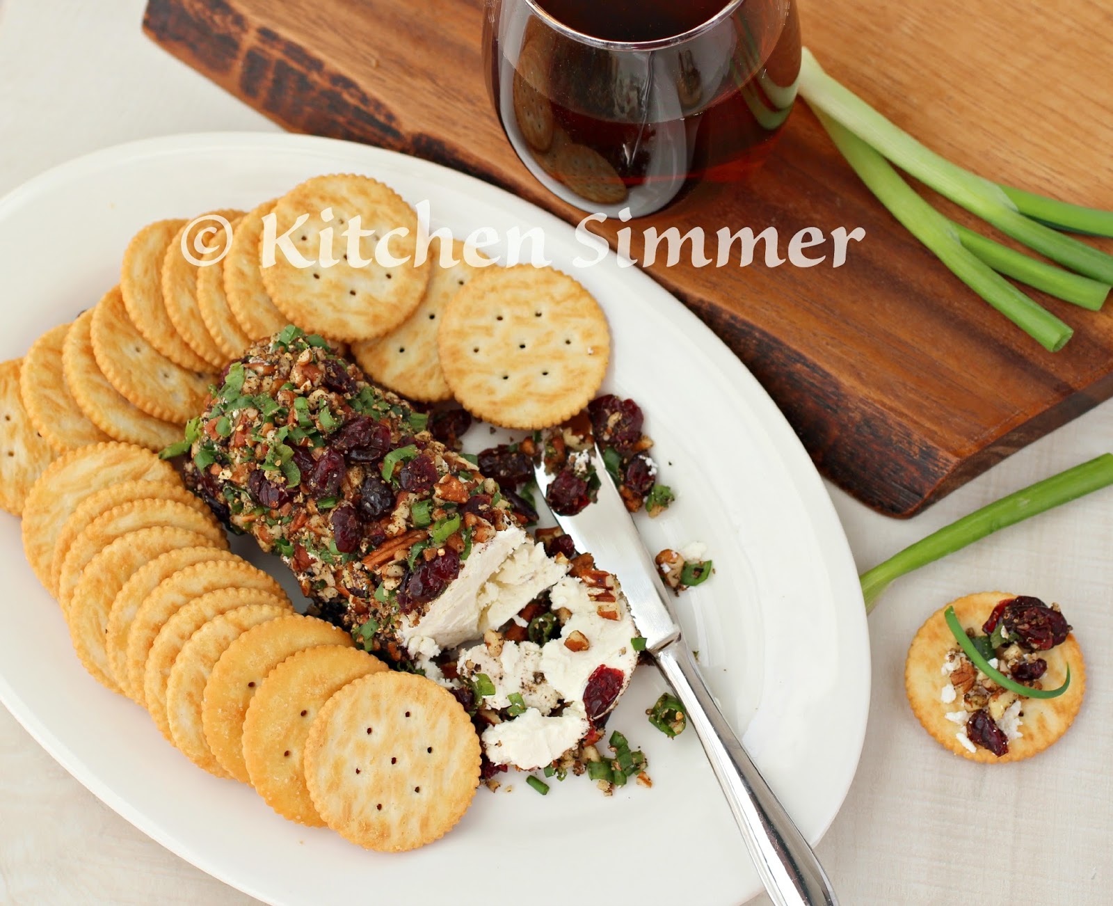 Kitchen Simmer Sweet and Savory Goat Cheese Log Appetizer