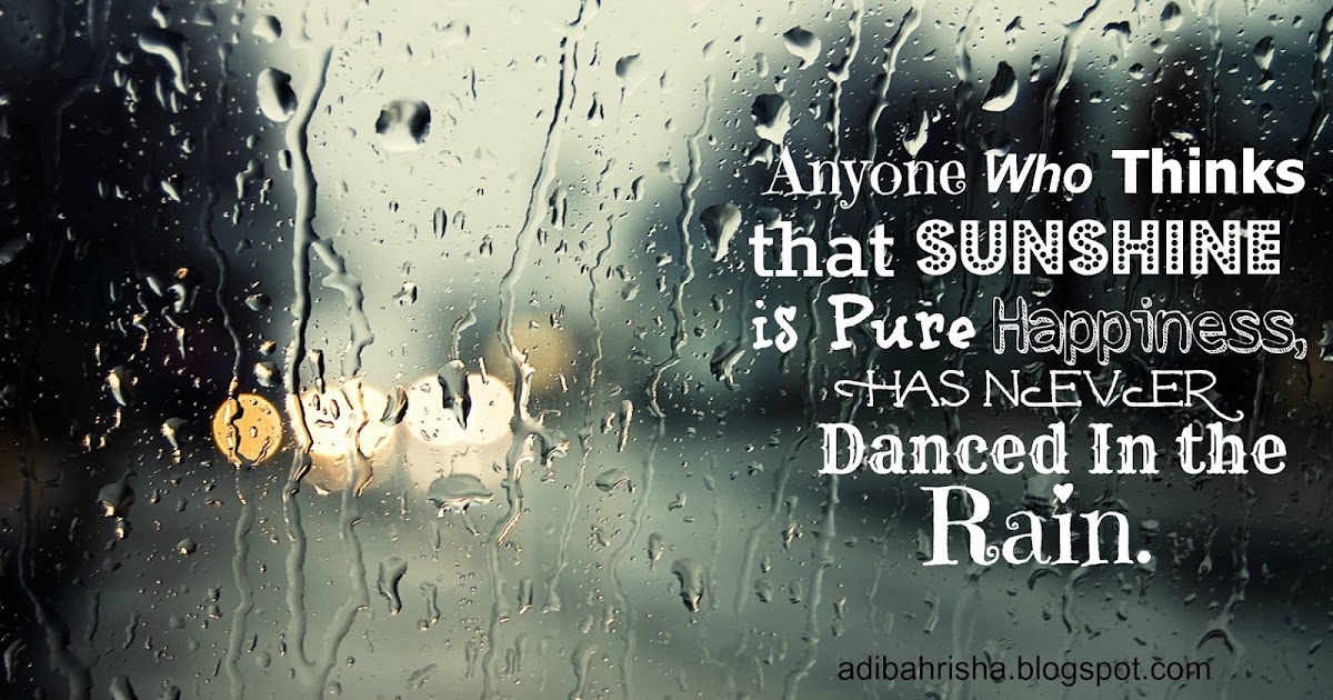 Adibahrisha And The Rhythm of Her Life: Saturday and It's Raining