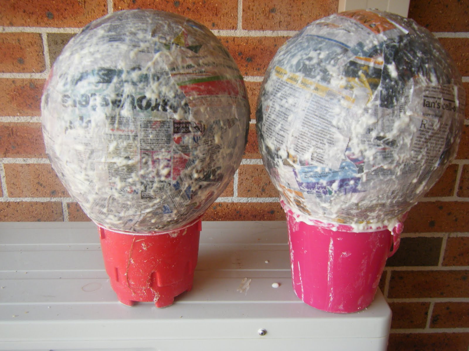 How to make paper mache hot air balloon