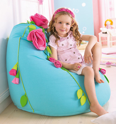 Asientos Puff para jugar y decorar el dormitorio de una niña