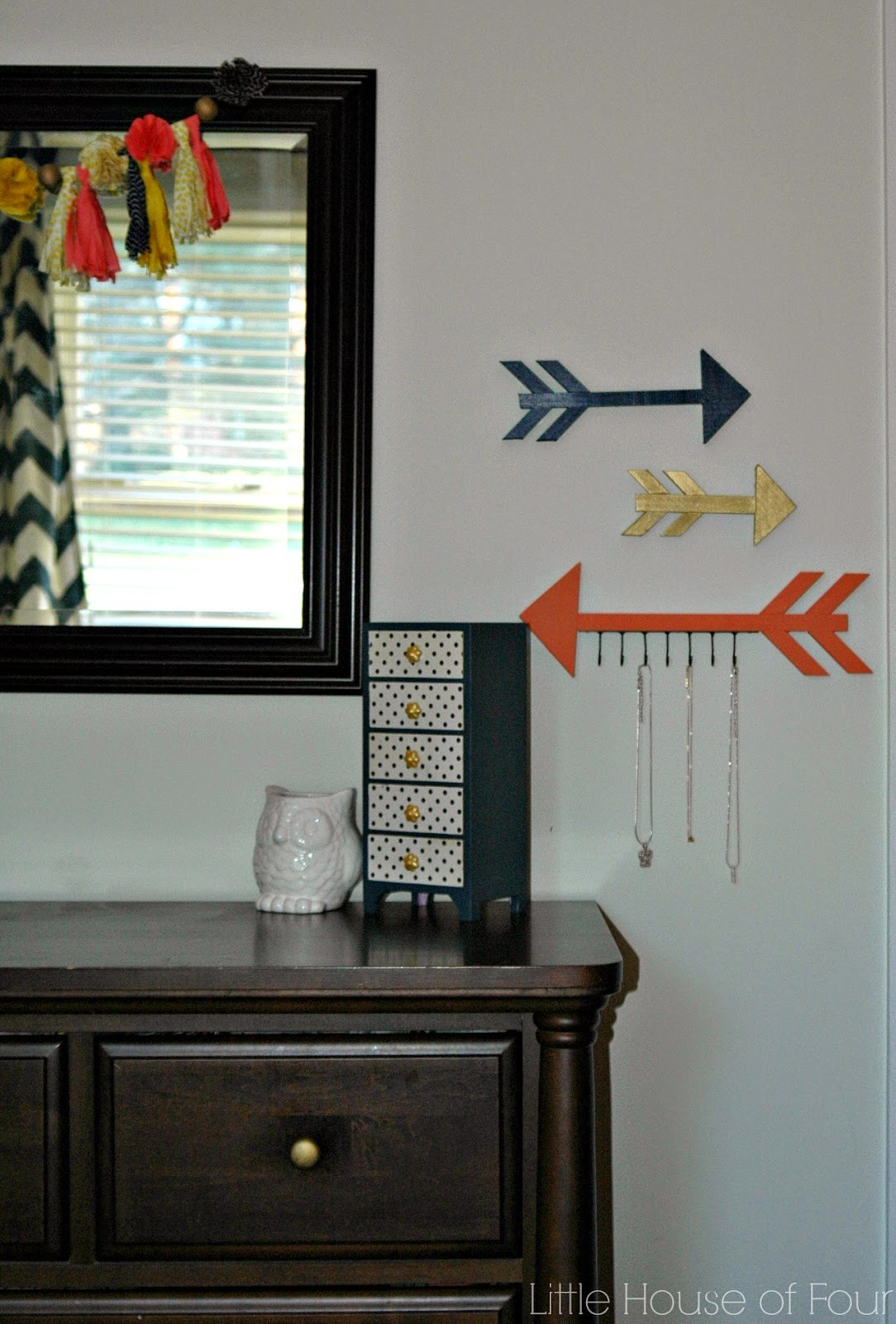 Wood Arrow Jewelry Organizer Little House of Four Creating a