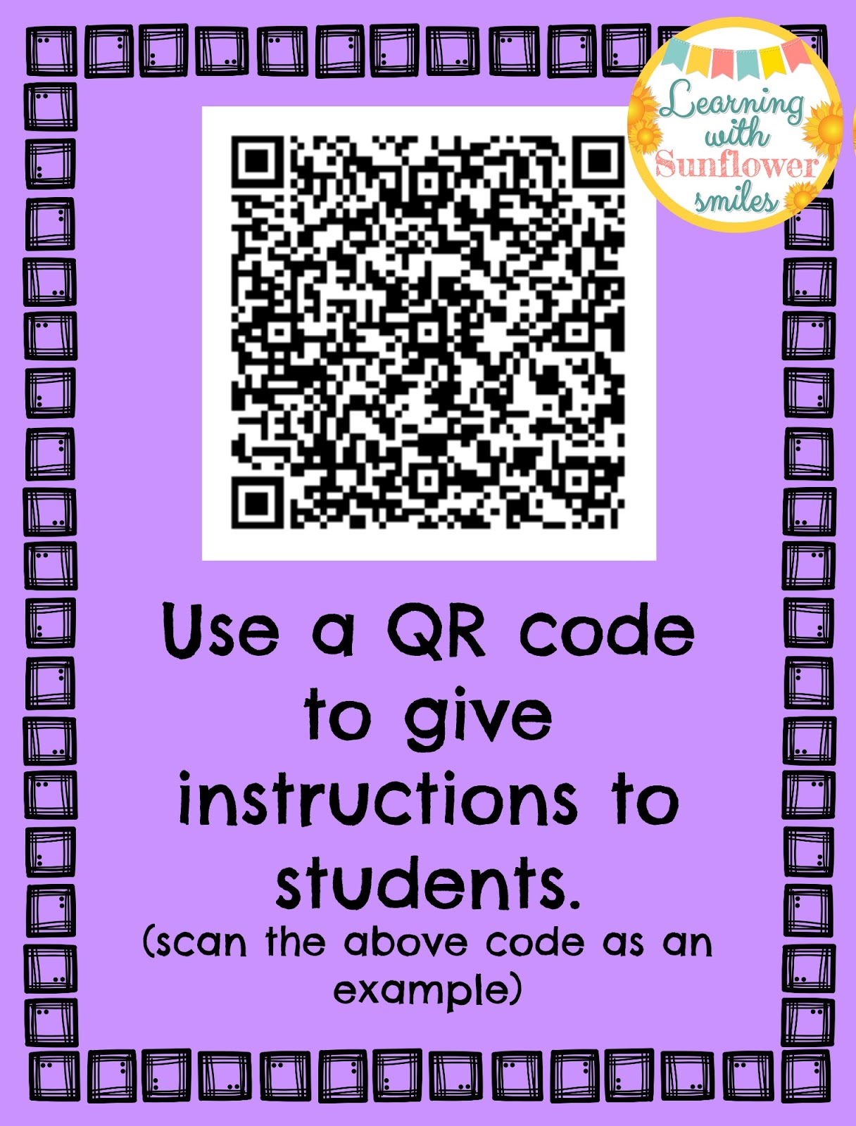 Learning with Sunflower Smiles Using QR codes in the classroom