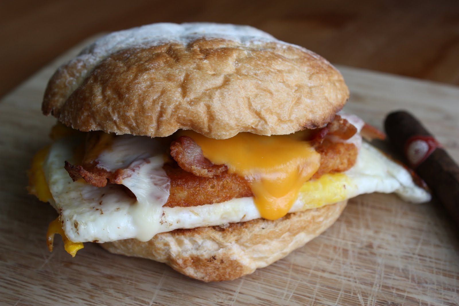 Bacon Egg and Cheese Today's special the "SOULSHINE Hash Brown BEC"