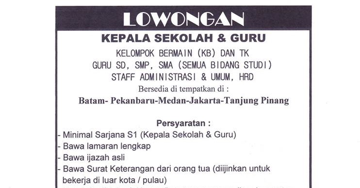 Lowongan Kerja Guru Sekolah Djuwita Terbaru November 2015 | Lowongan