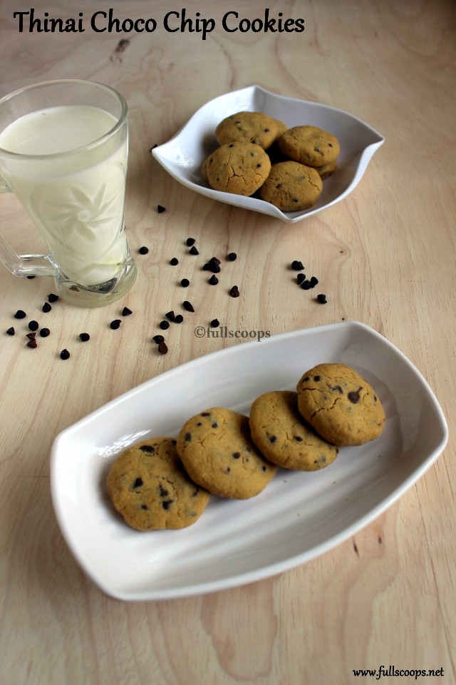 Thinai Chocolate Chip Cookies Thinai Cookies Foxtail Millet Cookies