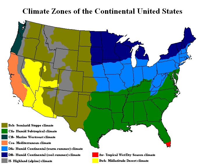 Climate Maps United States and Canada Free Printable Maps