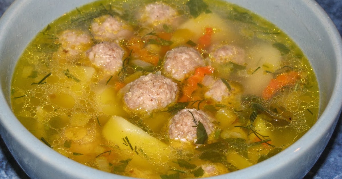 Просто вкусно Суп с фрикадельками и макаронами.