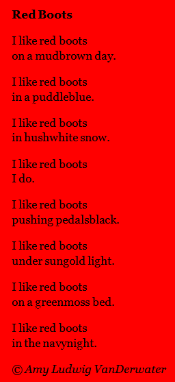 The Poem Farm A Party In Red Boots