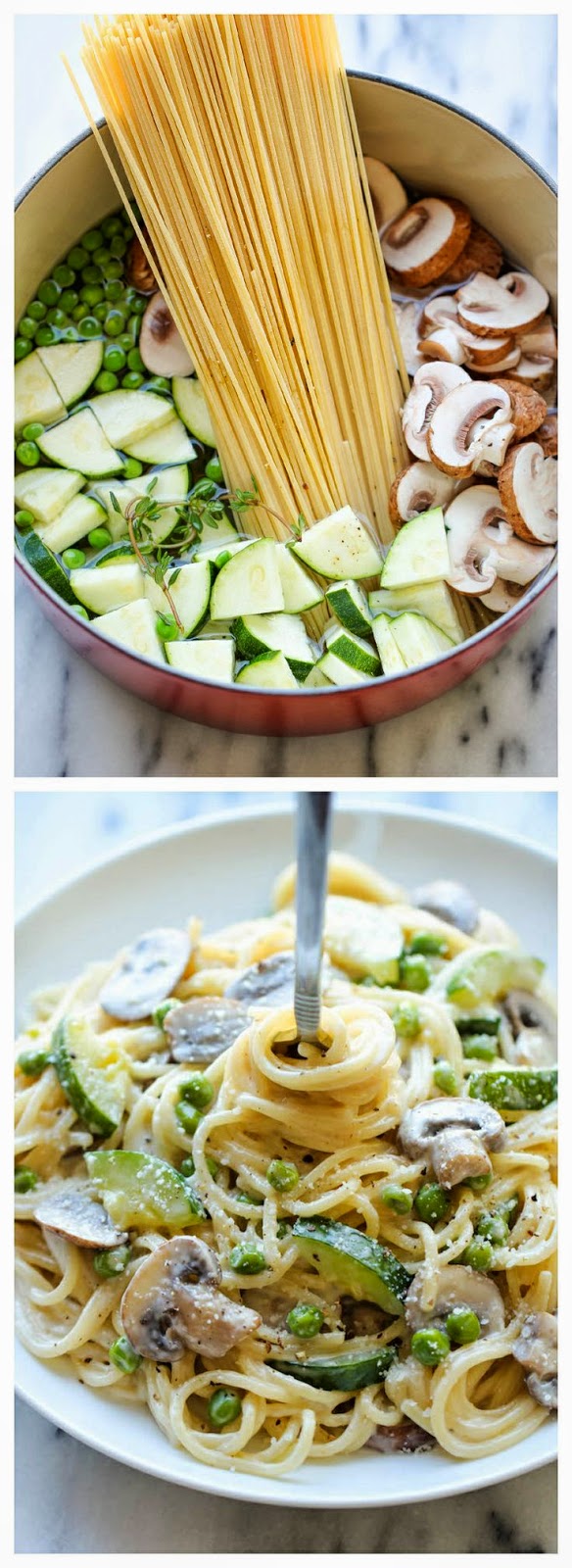 Very Best Pinterest Pins One Pot Zucchini & Mushroom Pasta