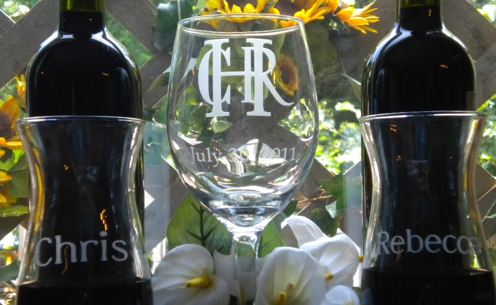 The Pretty Wedding New Wine Unity Ceremony Glass Set!