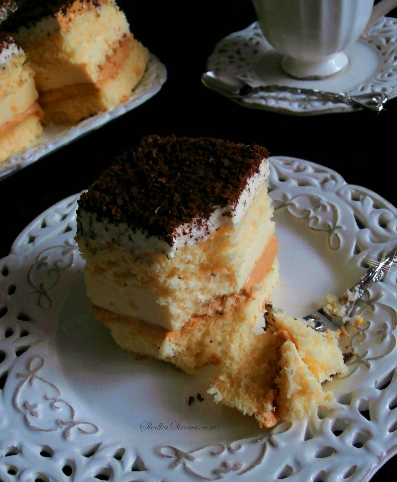 Ciasto "3 Bit" na Biszkopcie - Przepis - Słodka Strona