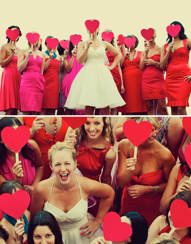  Valentine39;s Day? Why not have your bridesmaids carry paper hearts