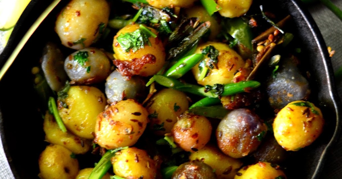 Day 189 Pan fried Fingerling potatoes with Garlic Scapes