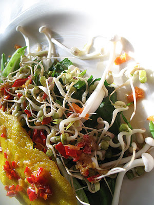 Vietnamese Pancakes with Vegetables, Herbs and a Fragrant Dipping Sauce (Banh Xeo)