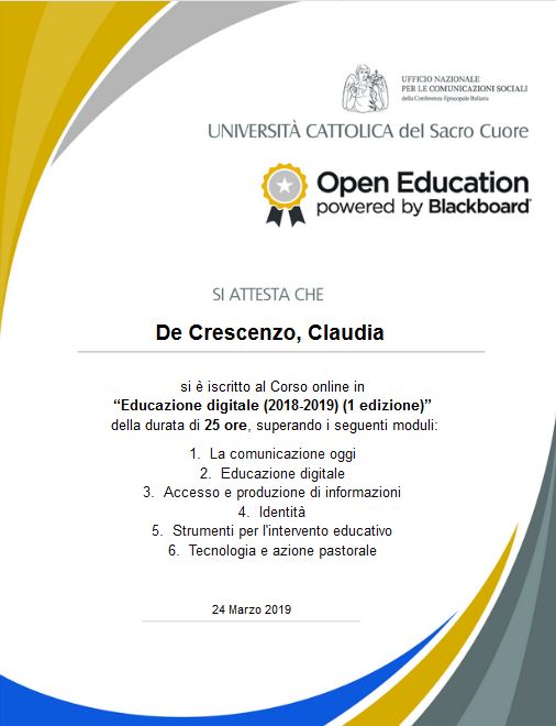 Educazione digitale Cattolica di Milano