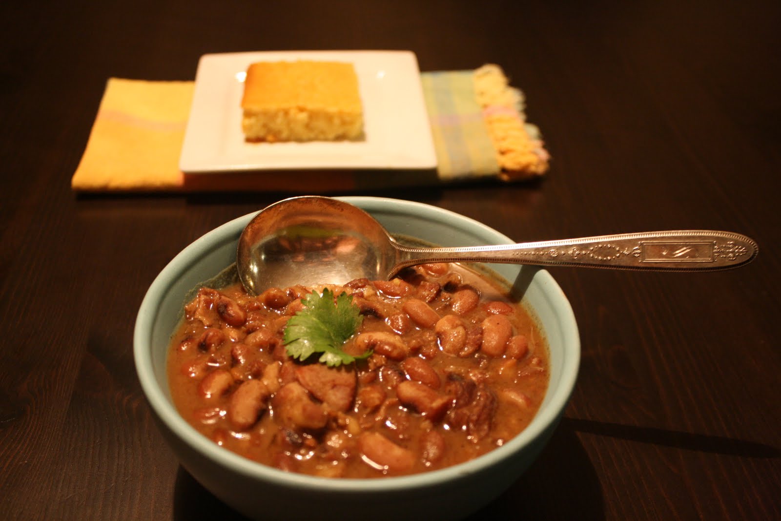 The Project Table Anasazi Beans with Bacon