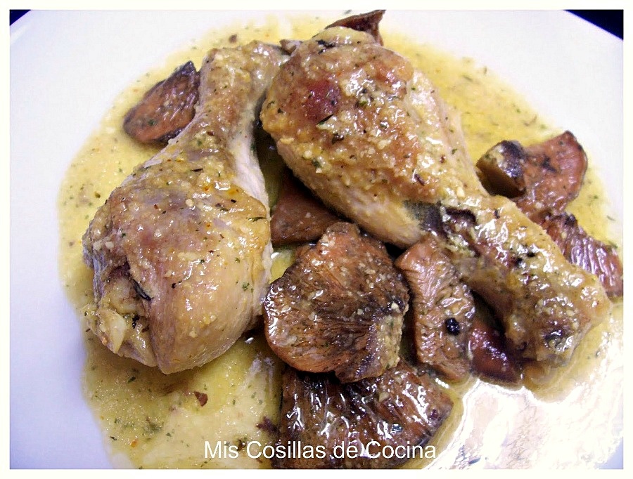 Muslos De Pollo Con Almendras Y Rovellons (níscalos)
