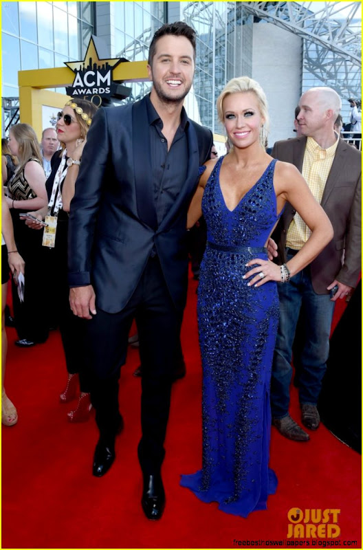 Luke Bryan Wife Caroline Boyer Pose for Photos at ACM Awards Luke Bryan Wife Caroline Boyer Pose for Photos at ACM Awards