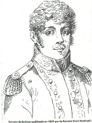 RETRATO DE BOLÍVAR, PUBLICADO EN RUSIA EN 1829.