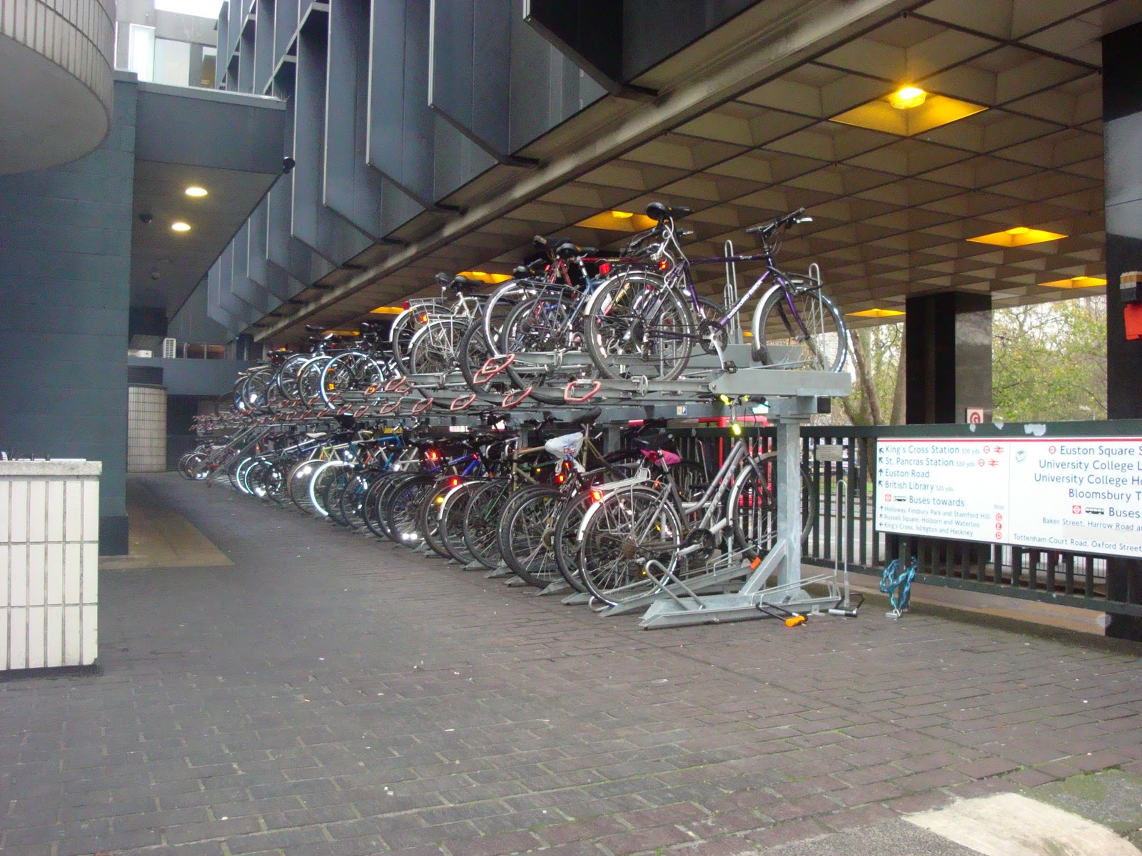 Chic Cyclists Double Decker Bike Rack at King's Cross Station, London