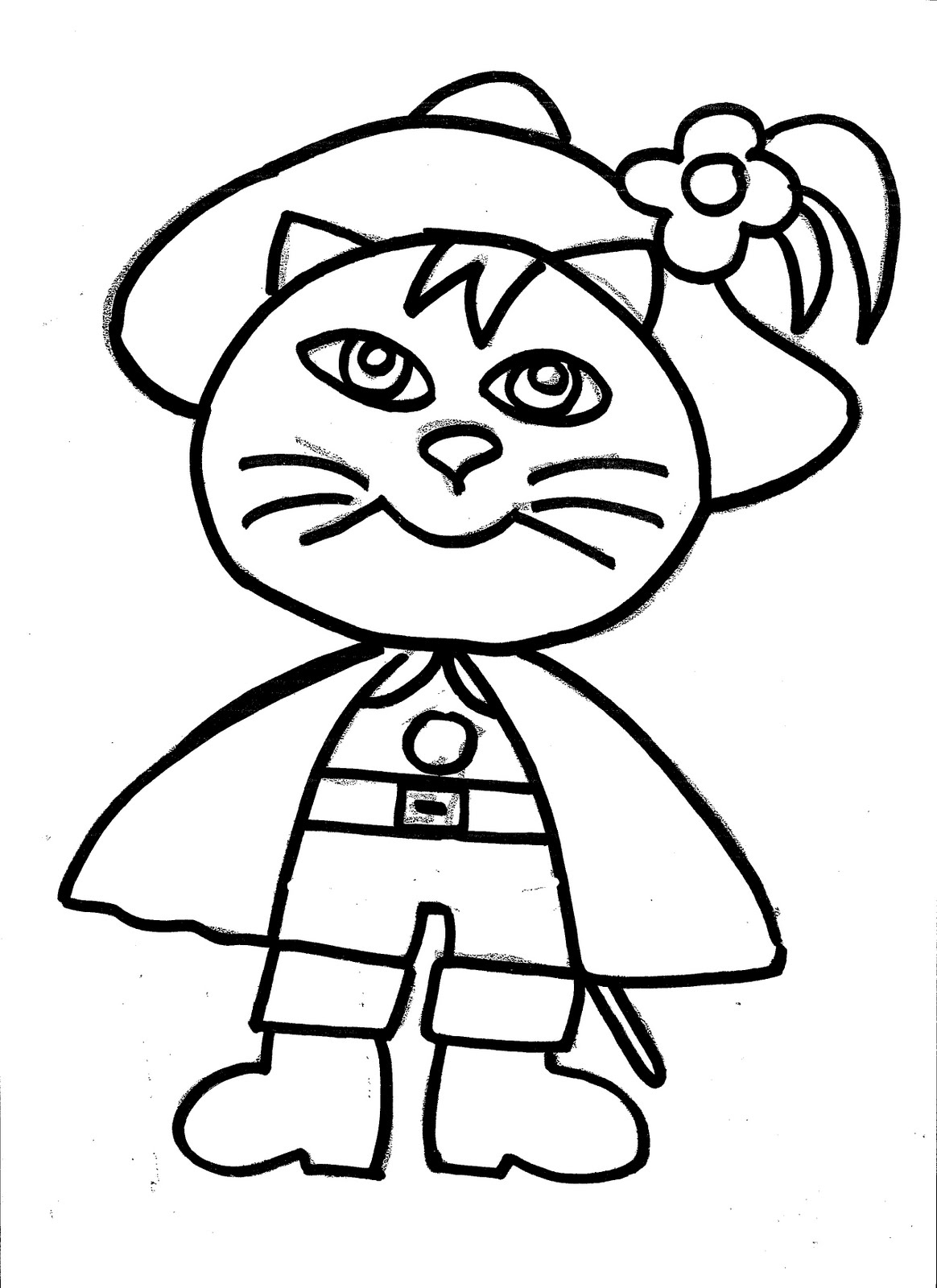 El gato con botas bebé para colorear - Imagui