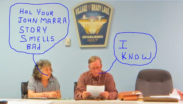 Even Brady Lake Village clerk Ethel Nemeth knows BLV mayor Hal Lehman's John Marra story stinks.