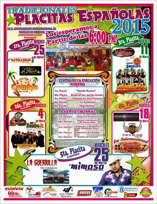 Actividades de las Placitas Españolas 2015 en Ocotlan de Morelos (feb marzo) Vive Oaxaca