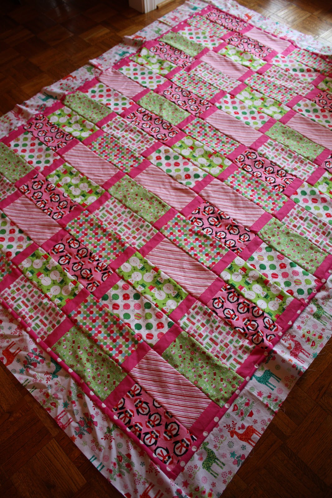 snapdragon crafts finished quilt top nowaste subway tile quilt
