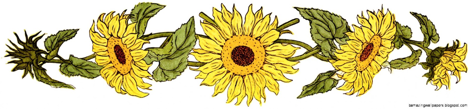 Vintage Sunflower Clip Art Vintage Sunflower Clip Art