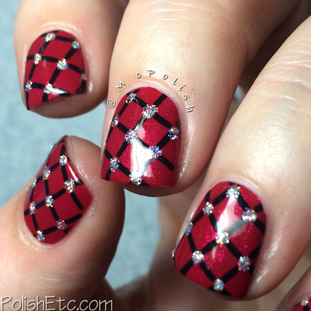 Red nails for #31dc2015 - McPolish - stamping