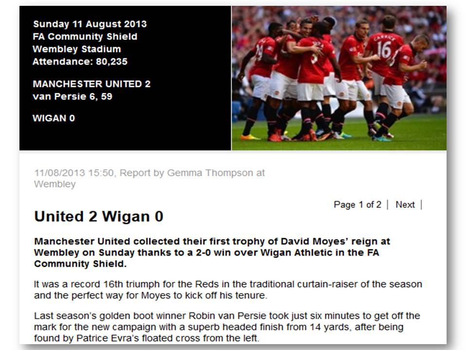 From Where I Am Kuala Lumpur Manchester United Wins 2013 Fa Community Shield