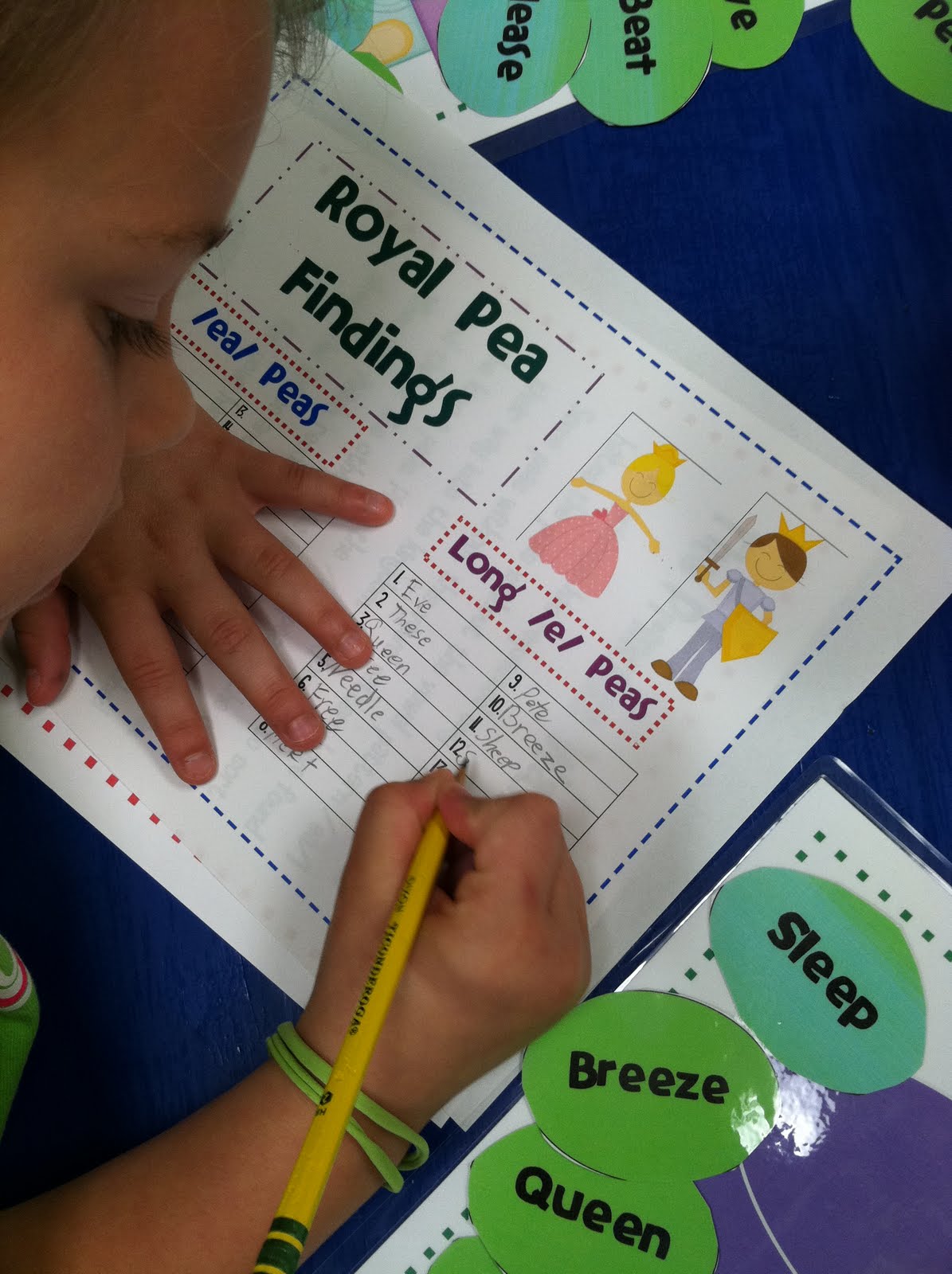 Life in First Grade: The Princess and the Pea Center Activity in Action!