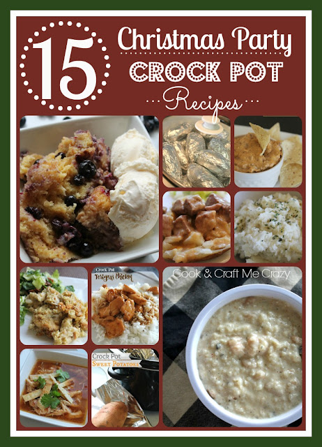 Cook and Craft Me Crazy: 15 Christmas Party Crock Pot Recipes
