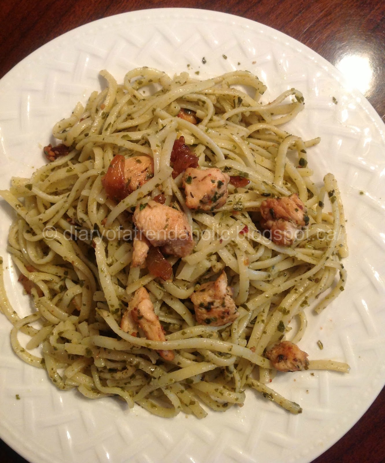 Diary of a Trendaholic Easy Pesto Linguine Recipe
