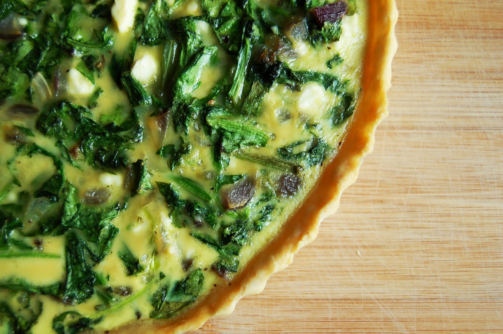 Domestic Observances Quiche with Spinach & Feta Cheese