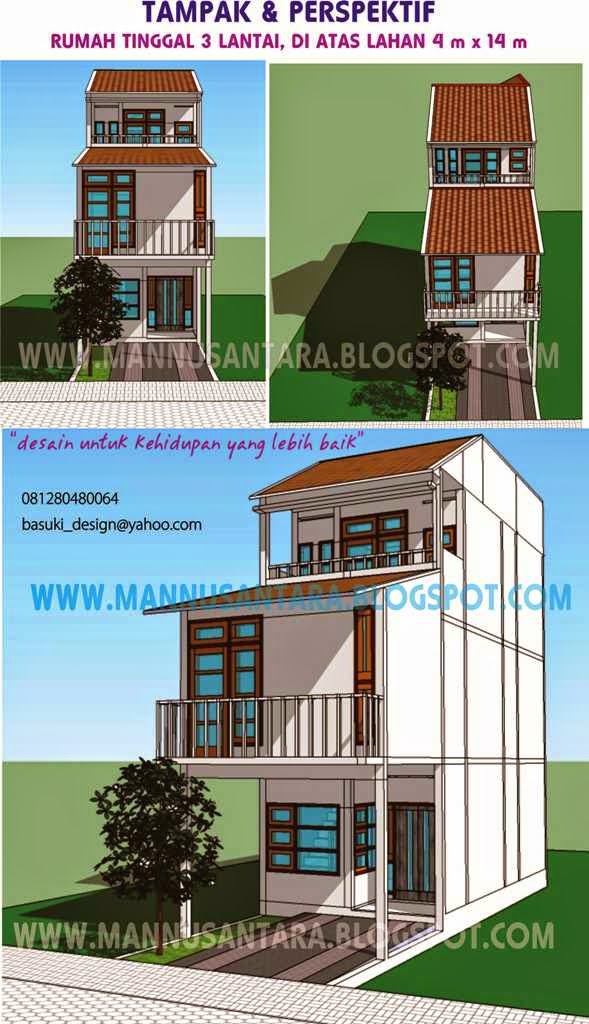 View Desain Rumah 3 Lantai Di Lahan Sempit PNG