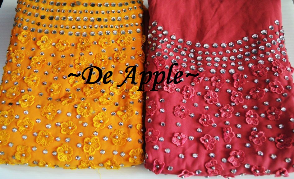 De Apple Shop Kain Sulam Benang Emas, Kain Jubah/Dress