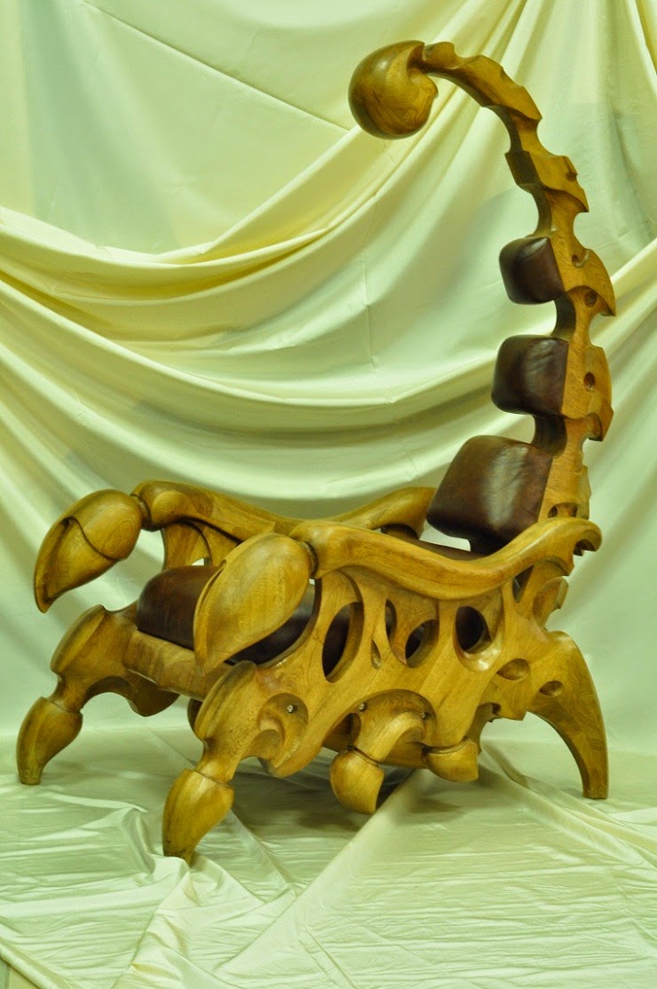 Hand crafted Chairs Shaped Like Giant Scorpions