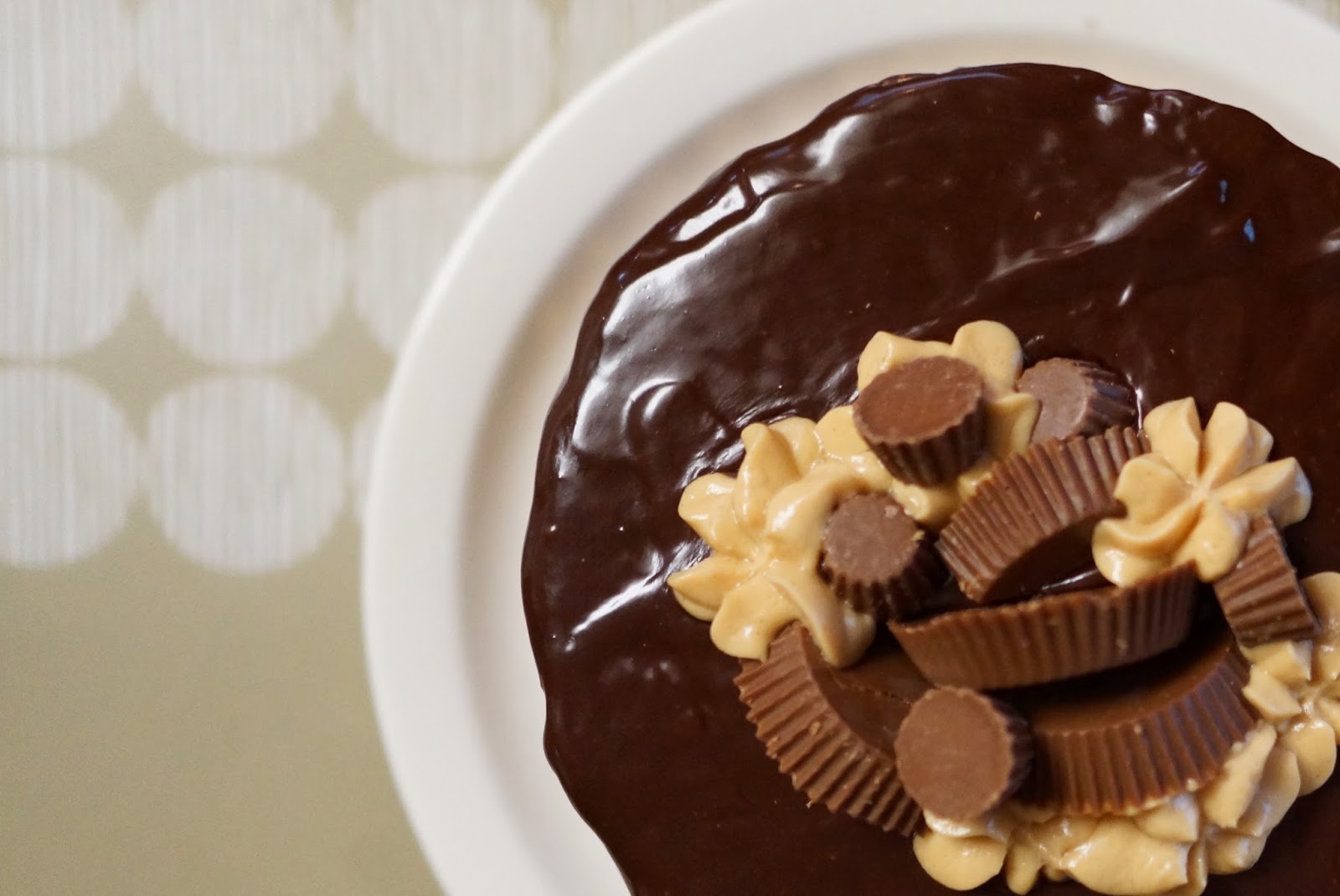 Lo, Ray, & Me Triple Peanut Butter Chocolate Ganache Cake