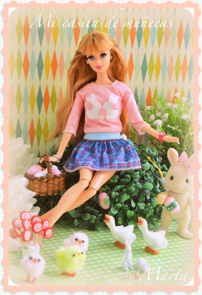 Felices Pascuas. Happy Easter. Barbie Midge Style.
